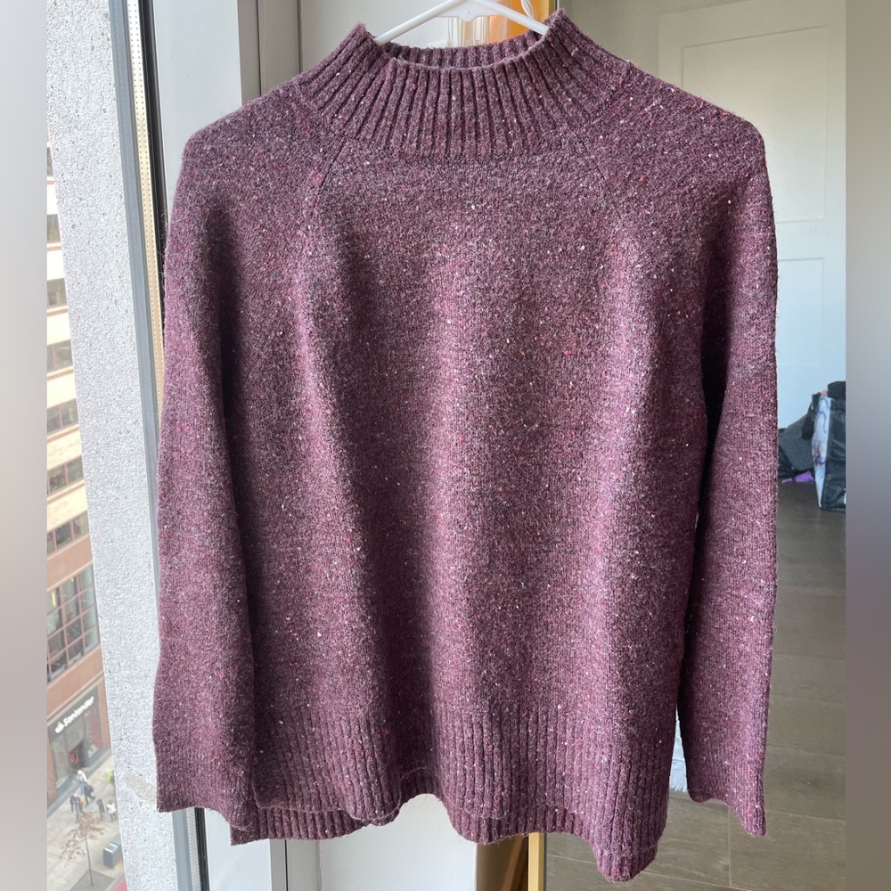 LOFT purple speckled sweater